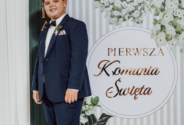Ścianka do pamiątkowych zdjęć z komunii