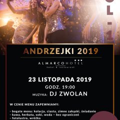 ANDRZEJKI 23.11.19r. w ALMARCO HOTEL!