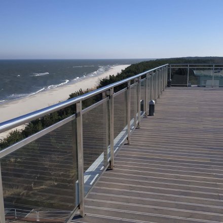 An observation deck on the roof