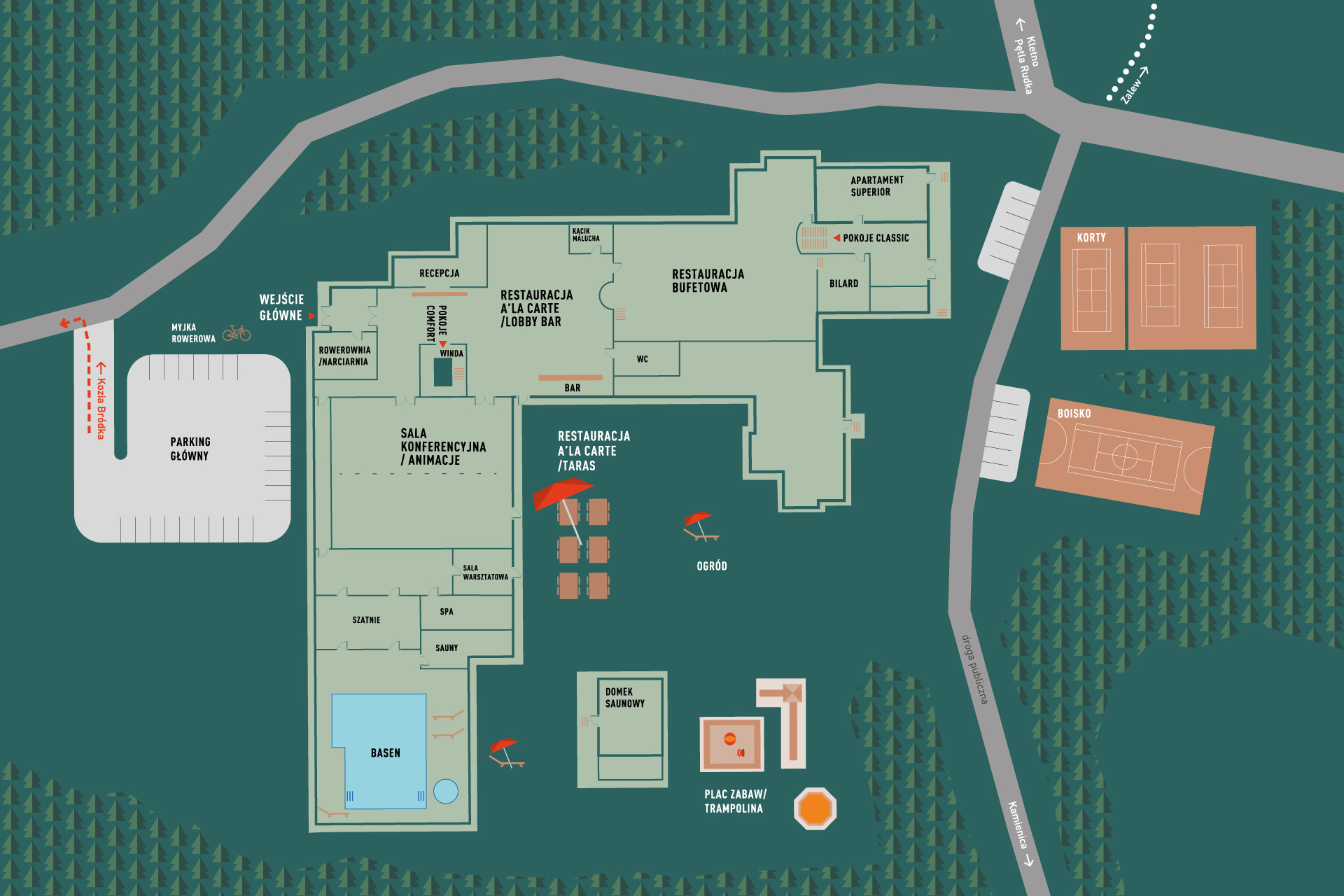Holimo - mapa hotelu