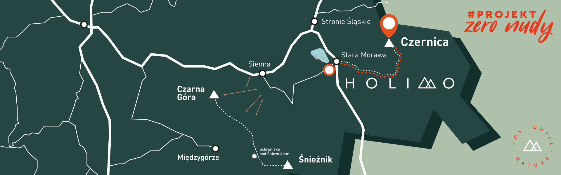 Atrakcje Holimo - Czernica - mapka