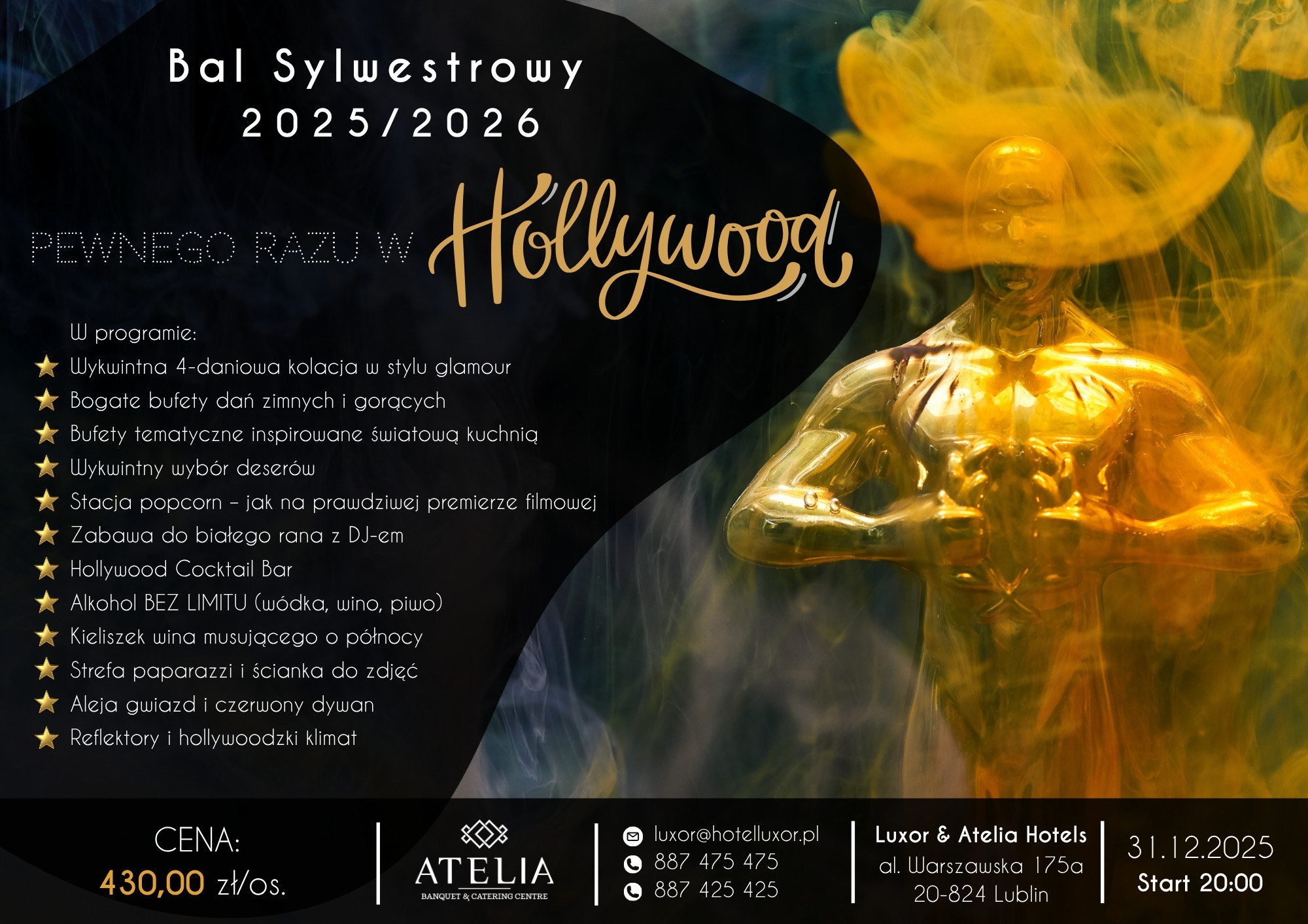 Sylwester w stylu Hollywood w Hotelu Luxor