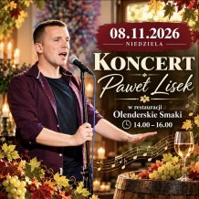 Koncert Paweł Lisek w restauracji Olenderskie Smaki 08.11.2026