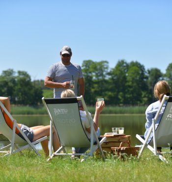 Prywatna plaża przy jeziorze