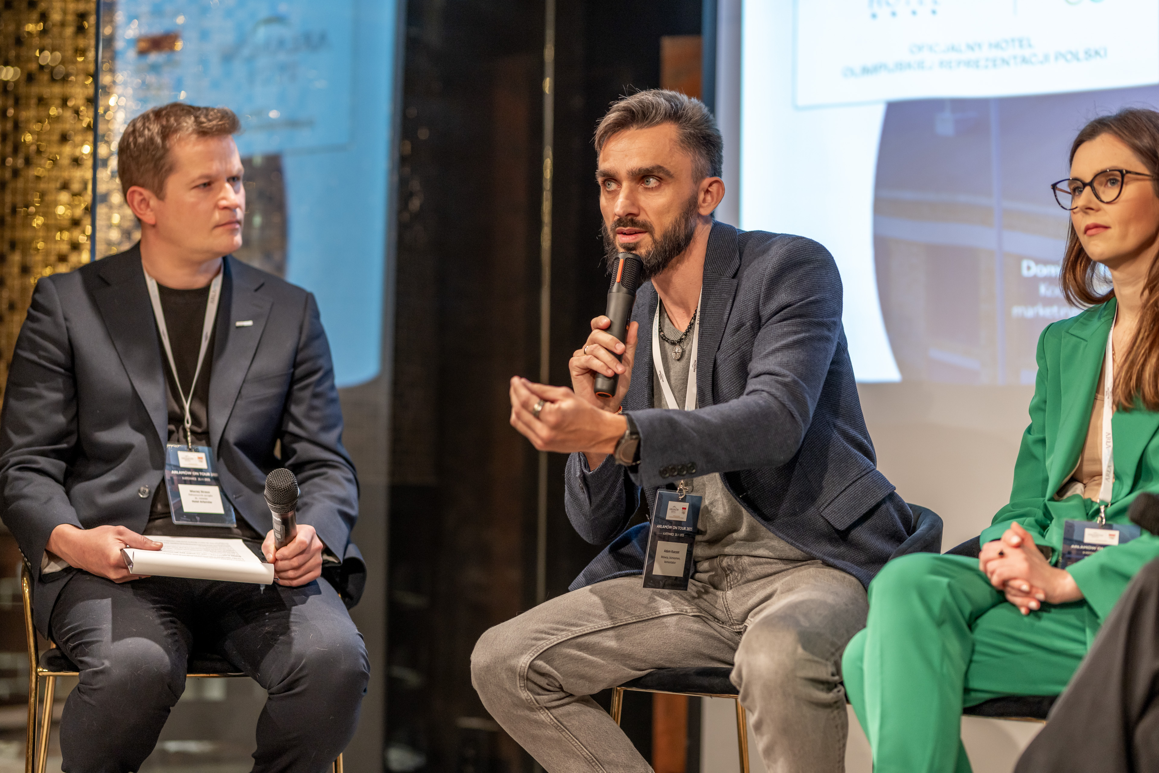 Adam Kszczot - ambasador Hotelu Arłamów podczas prelekcji