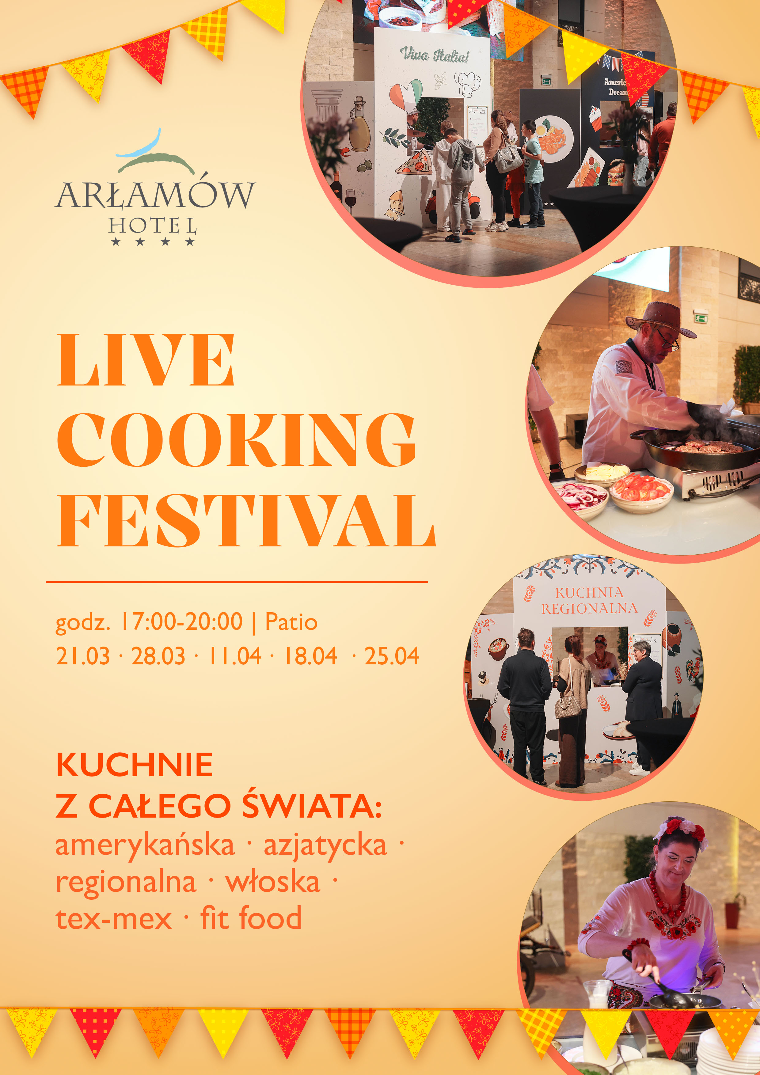 Live Cooking Festival w Hotelu Arłamów - plakat