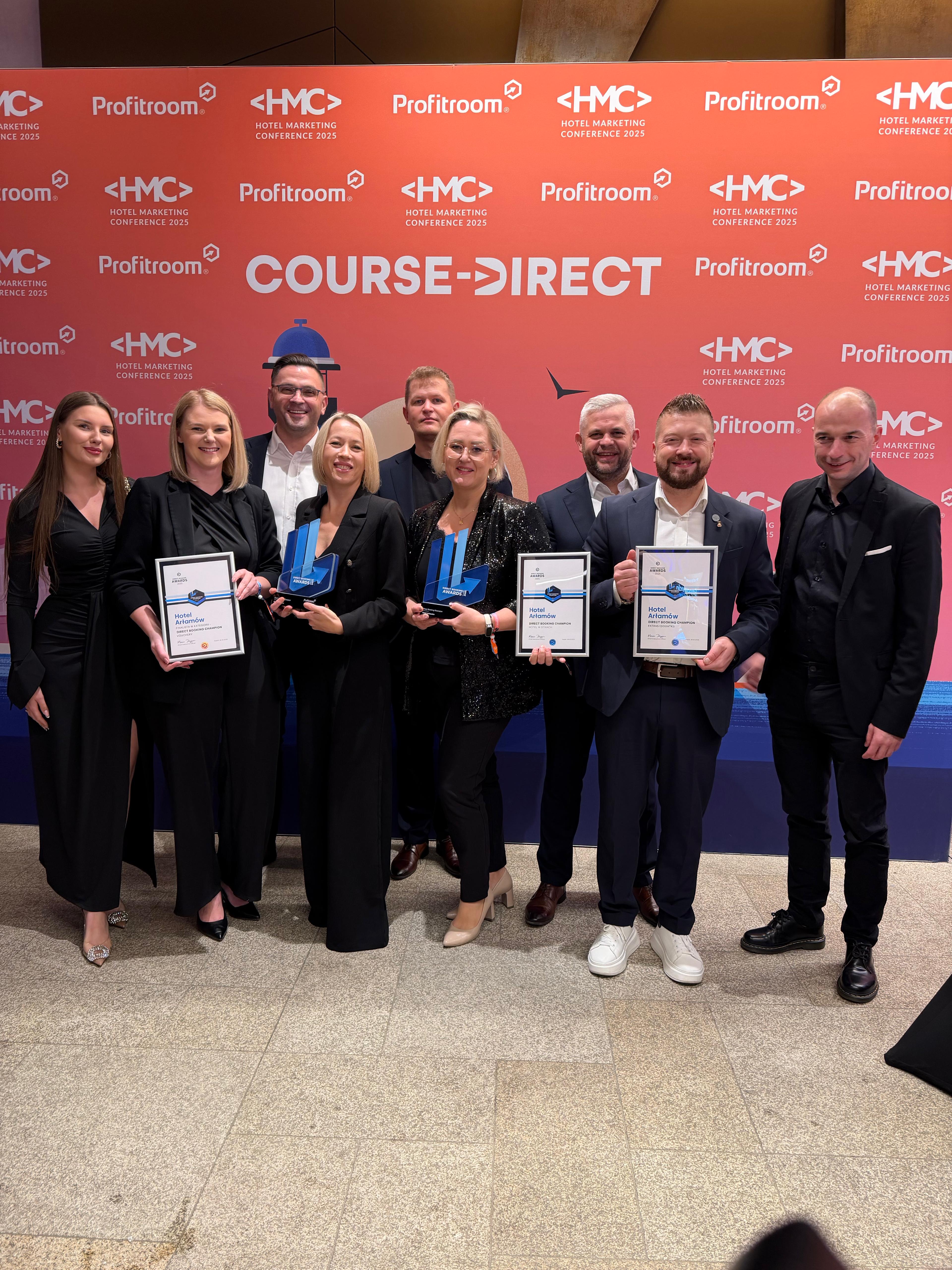 Delegacja Hotelu Arłamów na gali Direct Booking Awards 2025