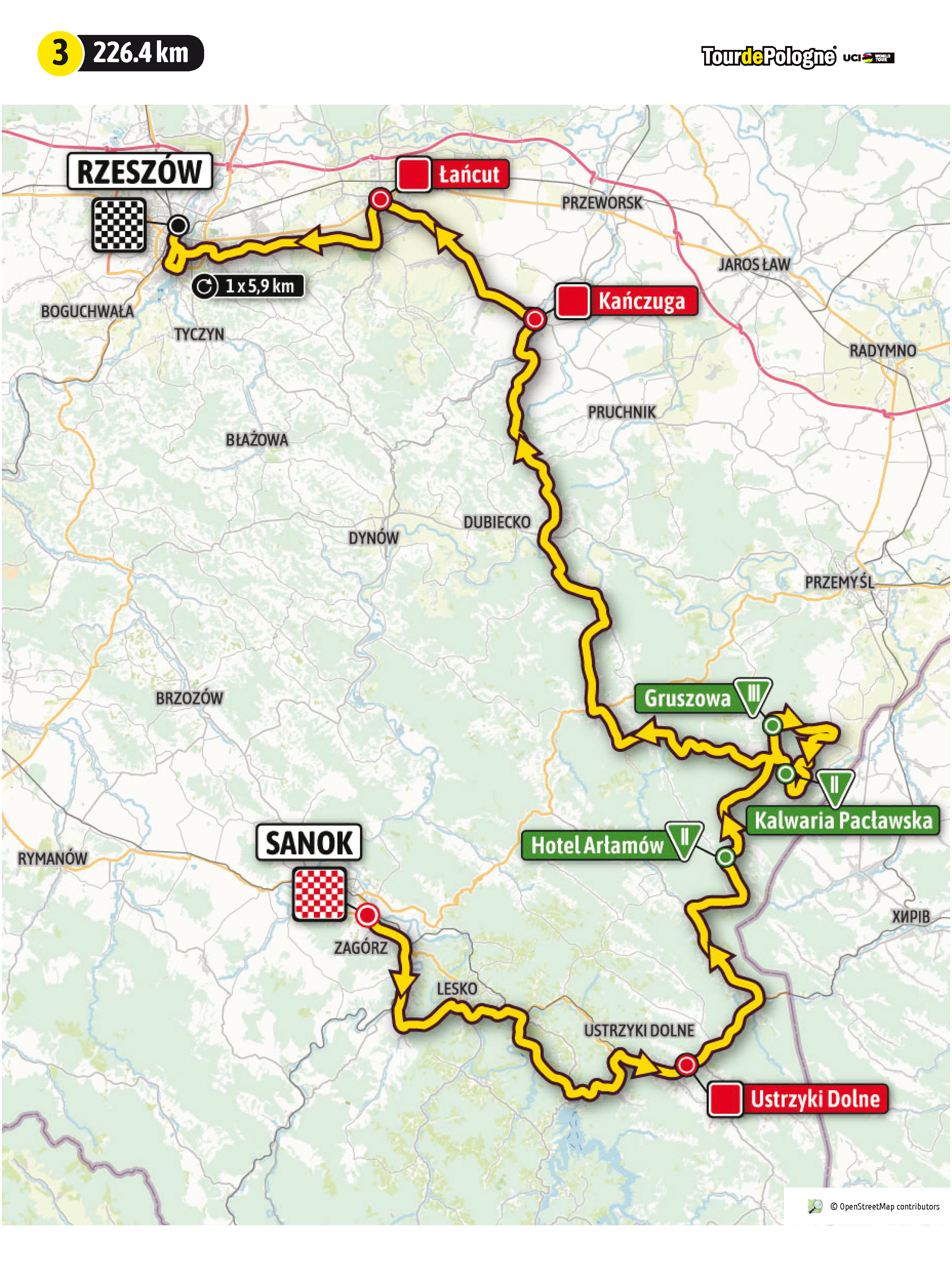 Szczegóły trasy 78. Tour de Pologne