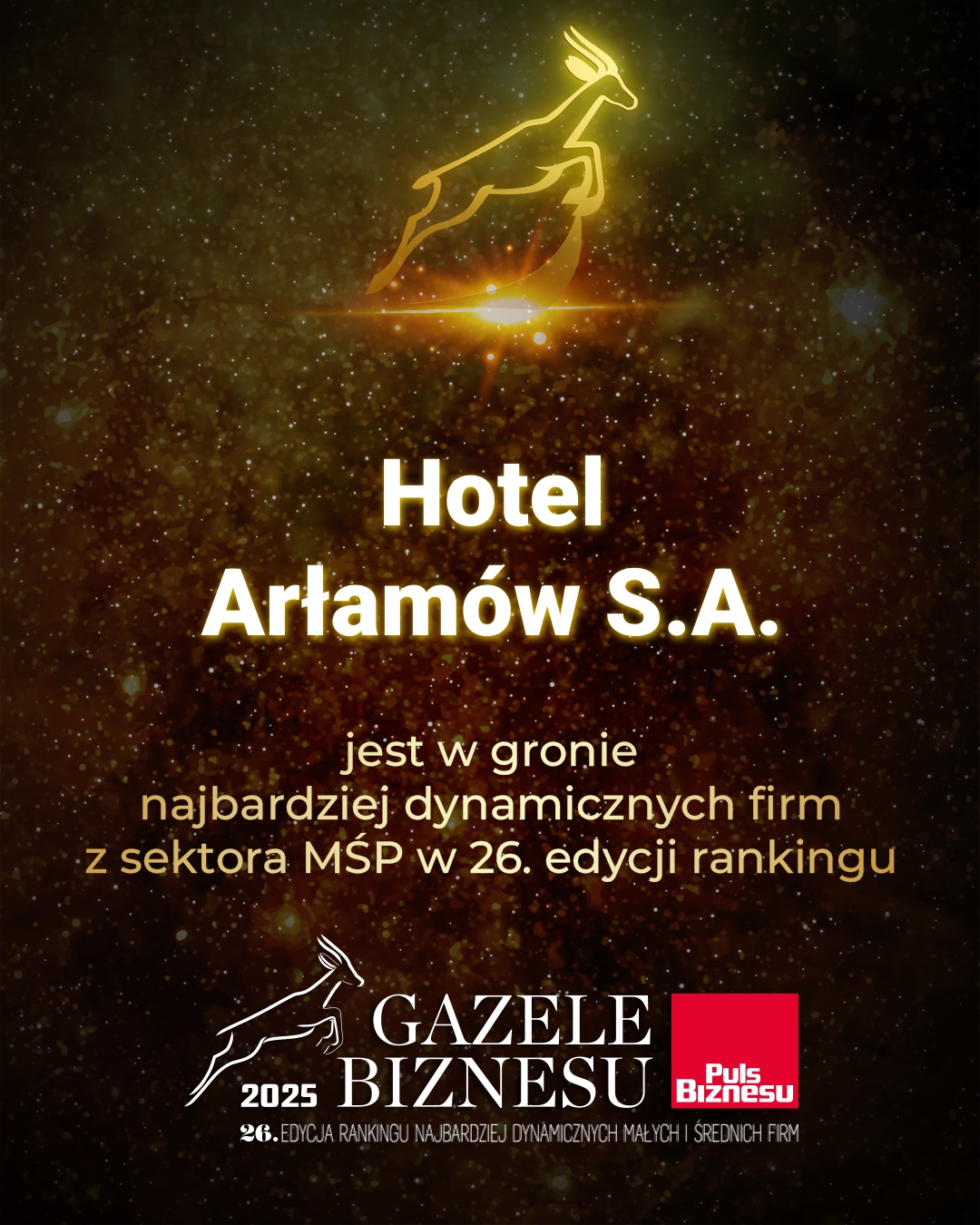 Hotel Arłamów S.A. z tytułem Gazeli Biznesu 2025