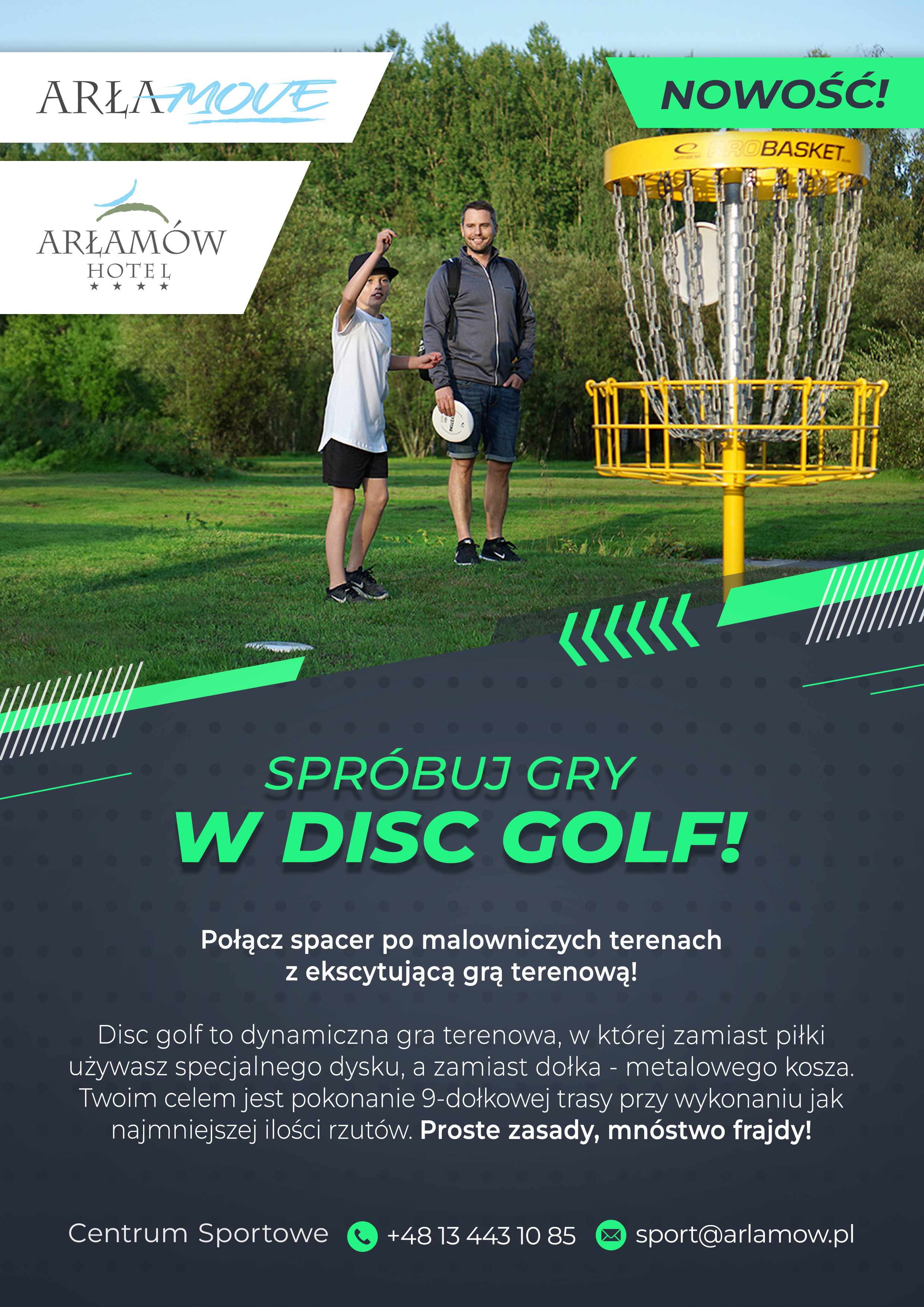 disc golf w Hotelu Arłamów