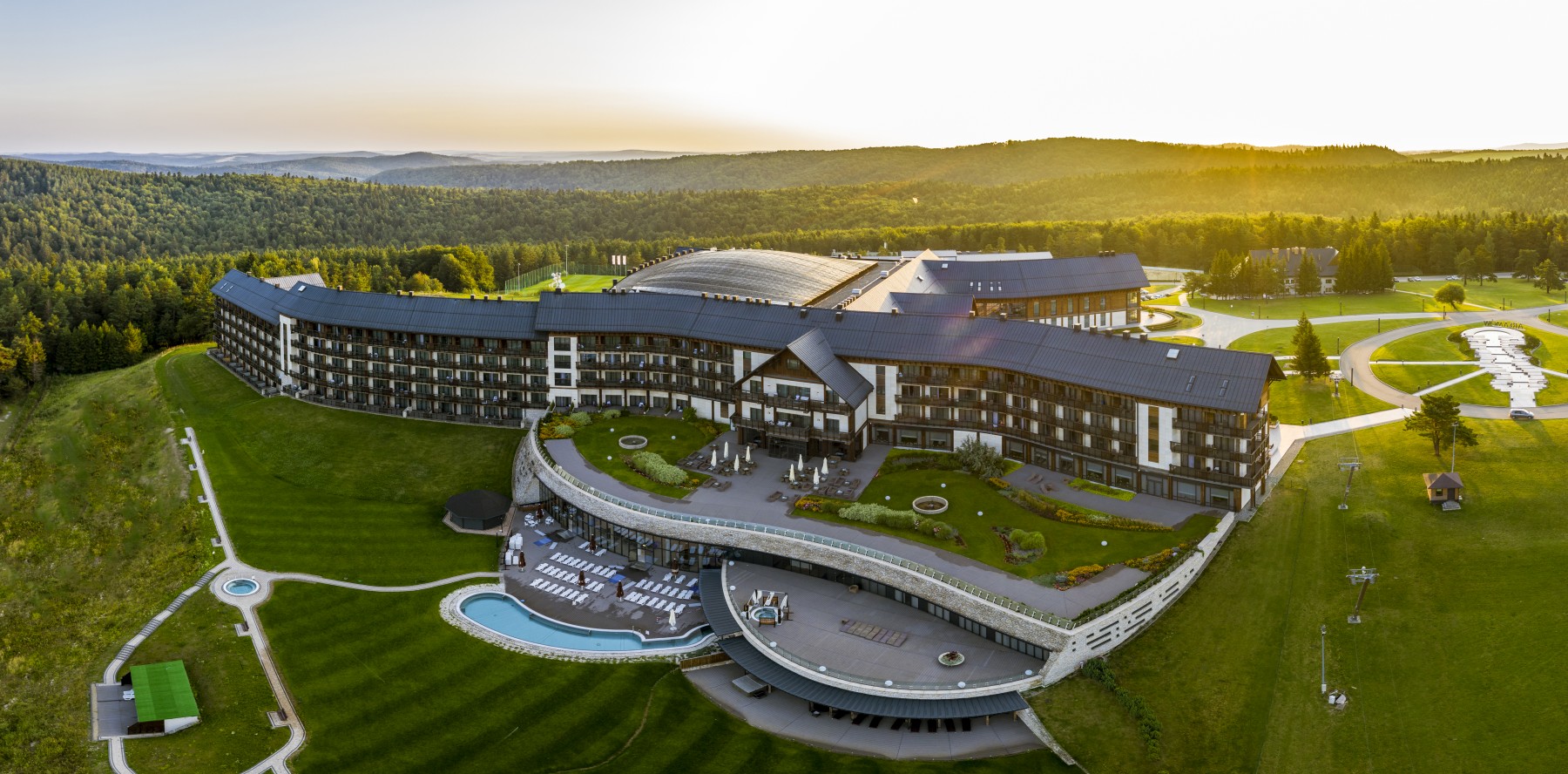 Hotel Arłamów z lotu ptaka