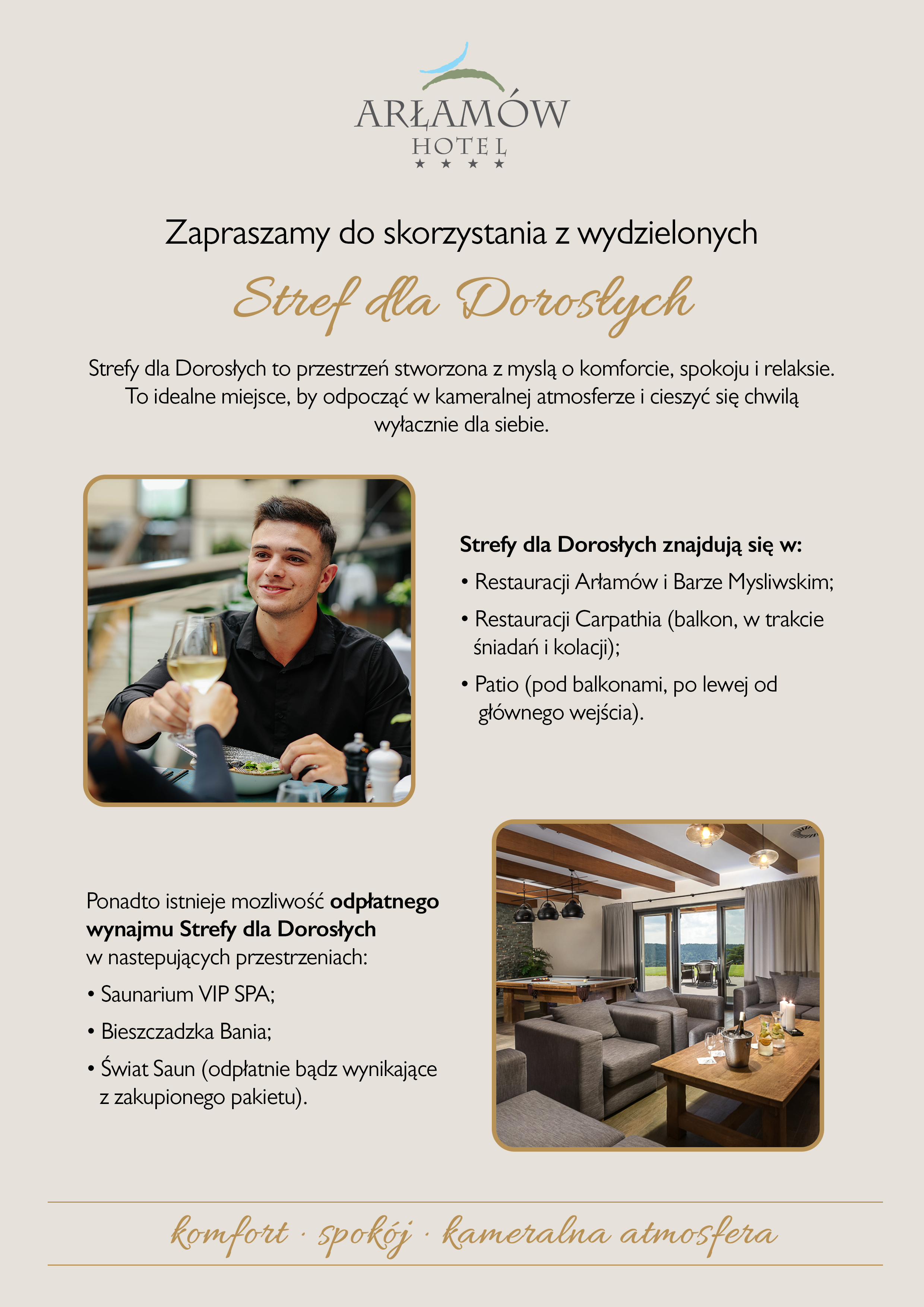 Strefa dla Dorosłych w Hotelu Arłamów