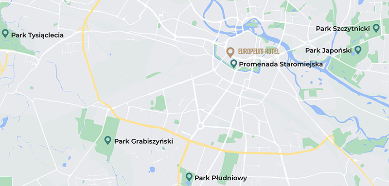 mapka parków Wrocławia
