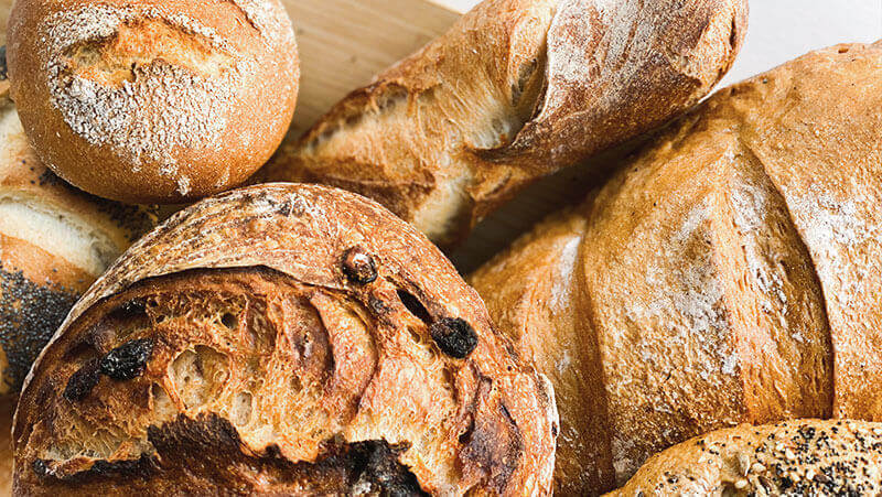 Bread from the POKO bakery Europeum Hotel