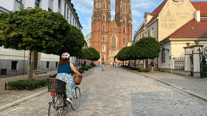 rowerem po centrum Wrocławia