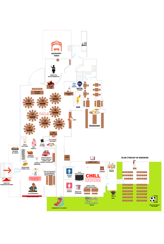 Mapa sali weselnej Glamour House