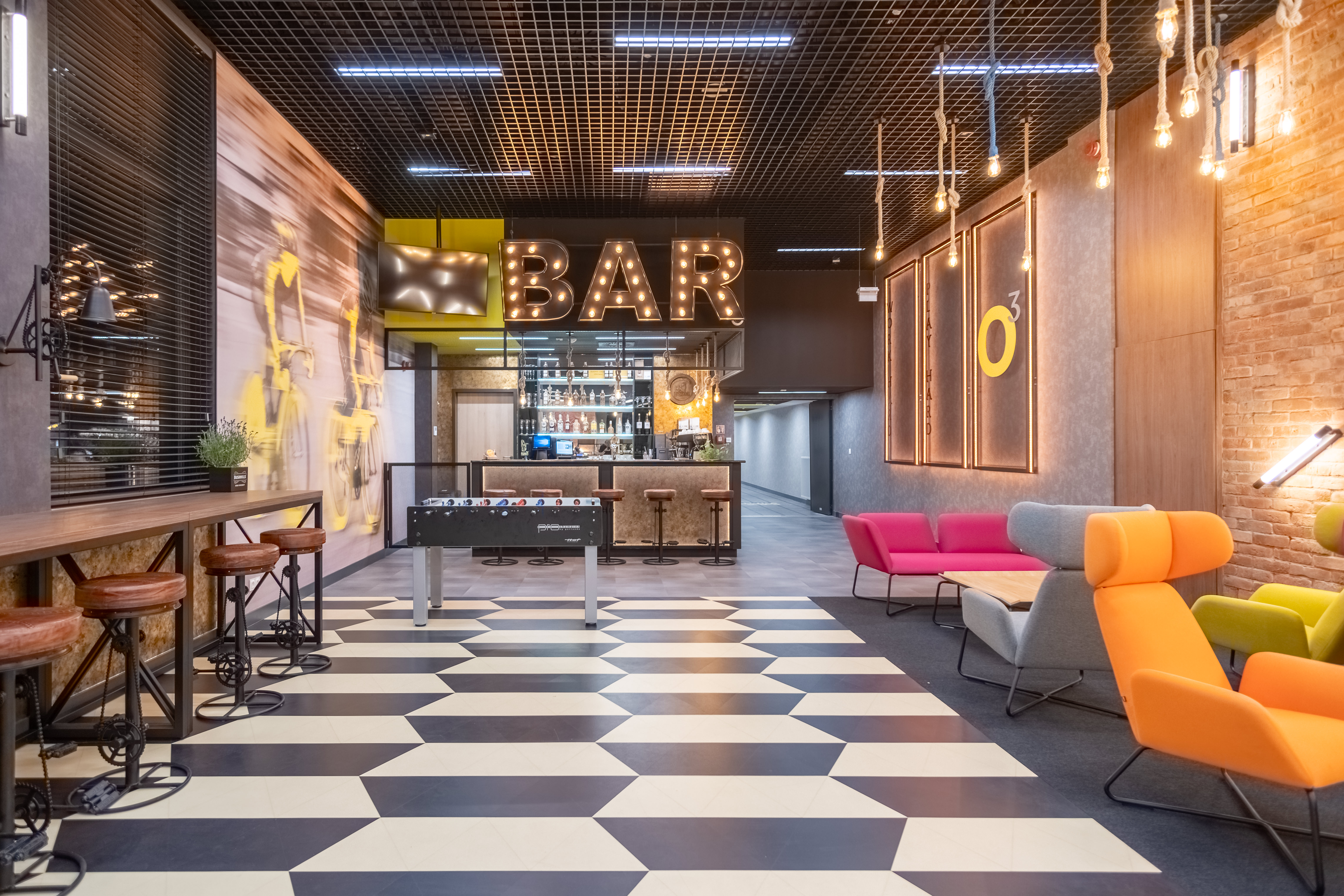 Wnętrze o3Hotel na Mokotowie w Warszawie